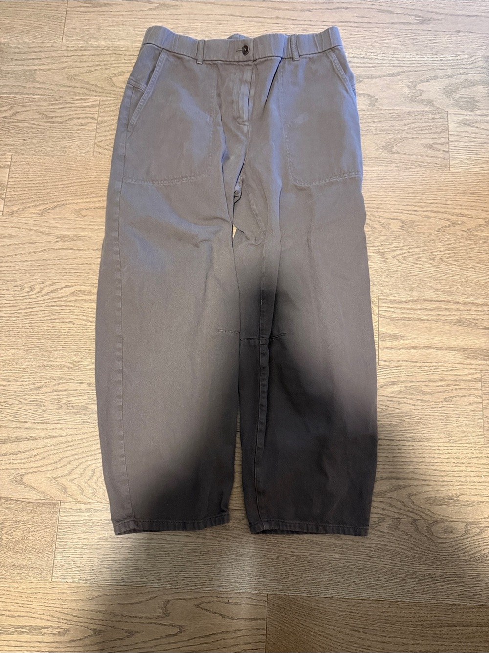 Eileen Fisher Organic Cotton Ankle Barrel Pants - Picture 2 of 3
